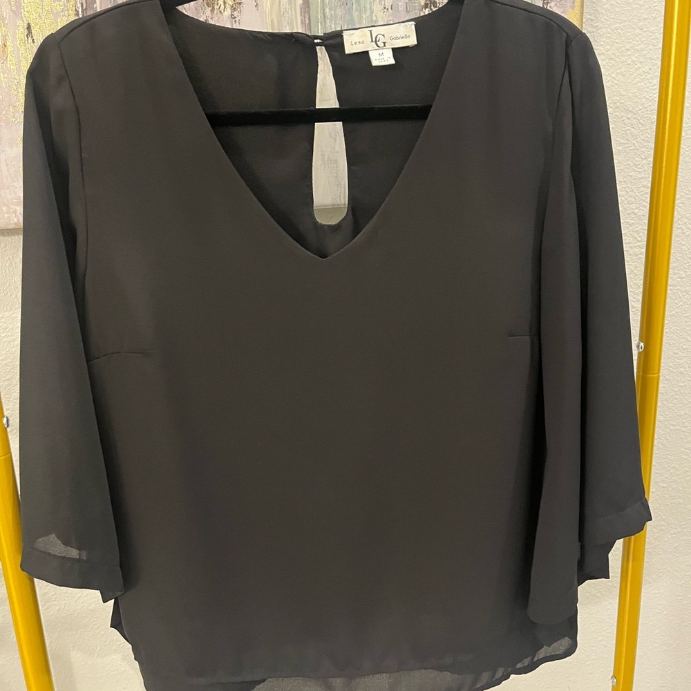 LG Black Sheer Blouse